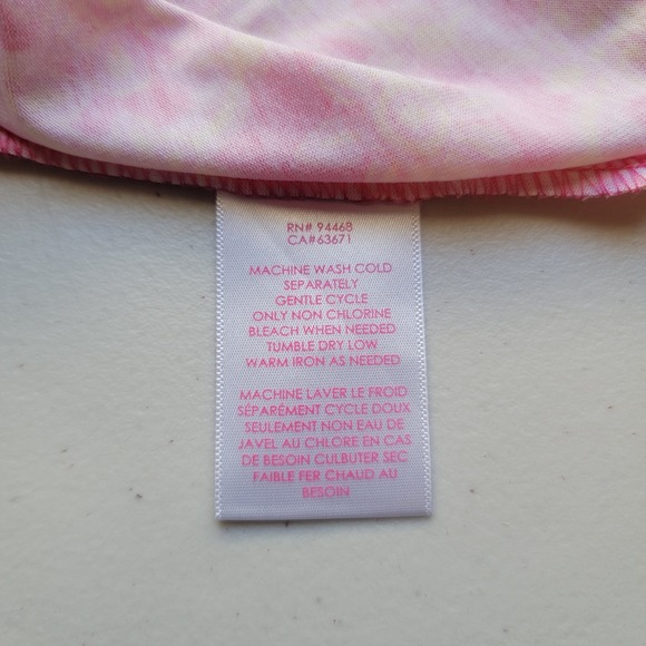 Stella Parker Top Womens Large Pink Yellow Floral Bell Sleeve Tie Front Boho - Picture 4 of 6